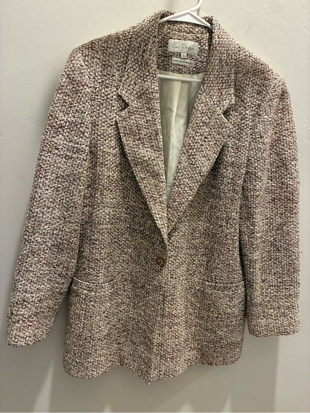 Raymond Women's Tweed Blazer Jacket - Brown Cream Blend
